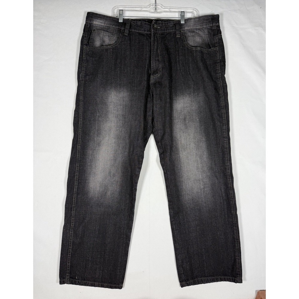 Vintage Southpole Jeans Mens 42x32 Black Baggy Wide Leg Y2K Skater Relaxed Faded